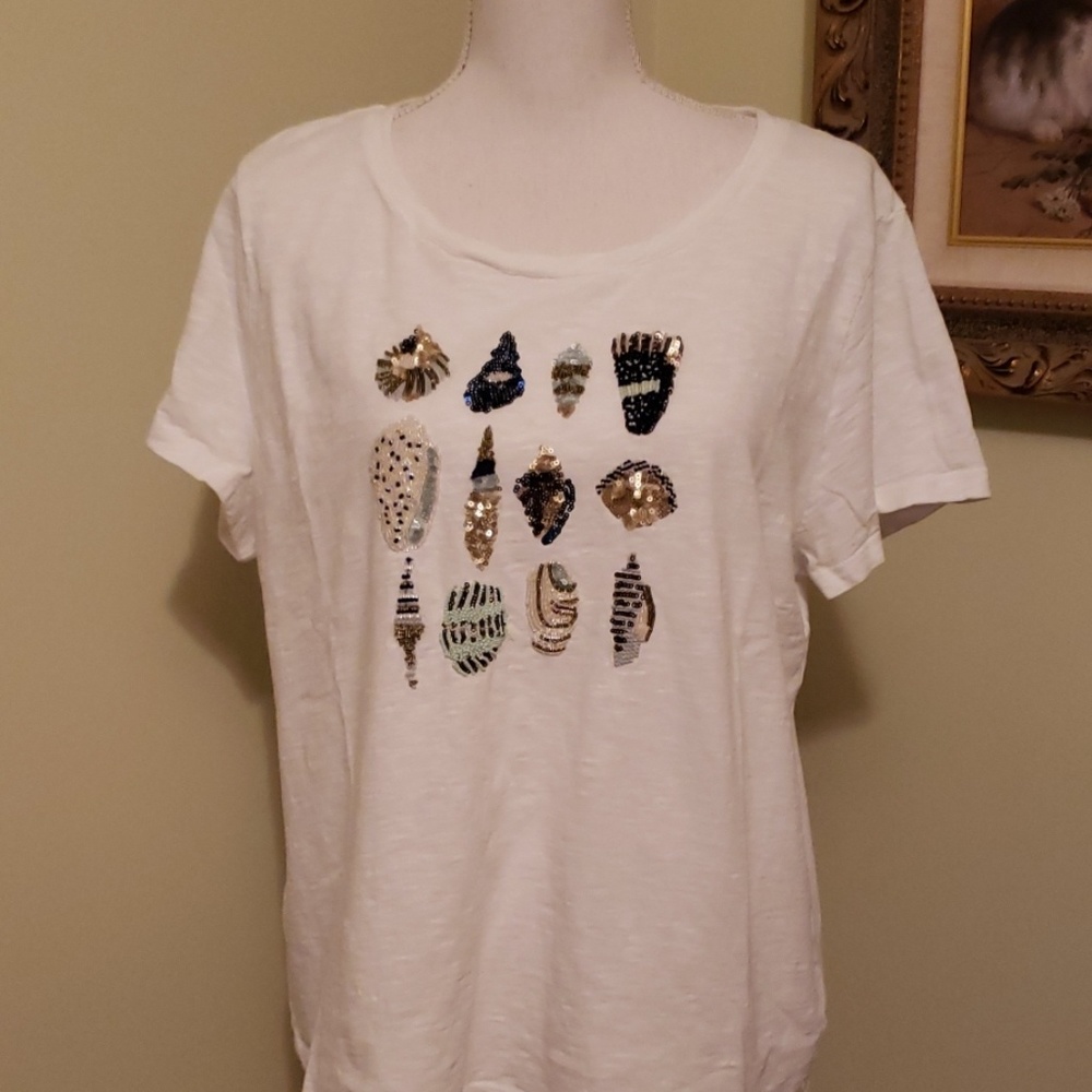 Talbots Seashell Tee - image 1